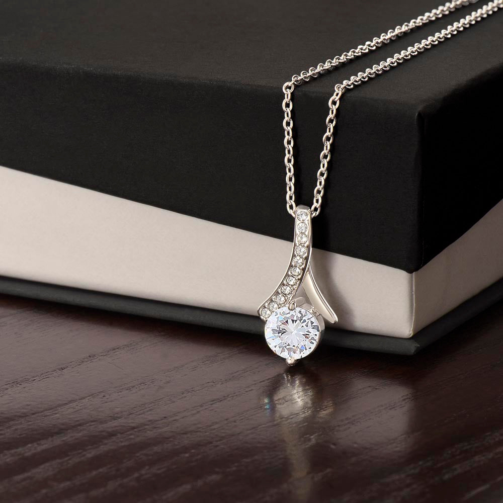 Elegant Ribbon Pendant Necklace Gift for her Birthday, Anniversary, or Just Because