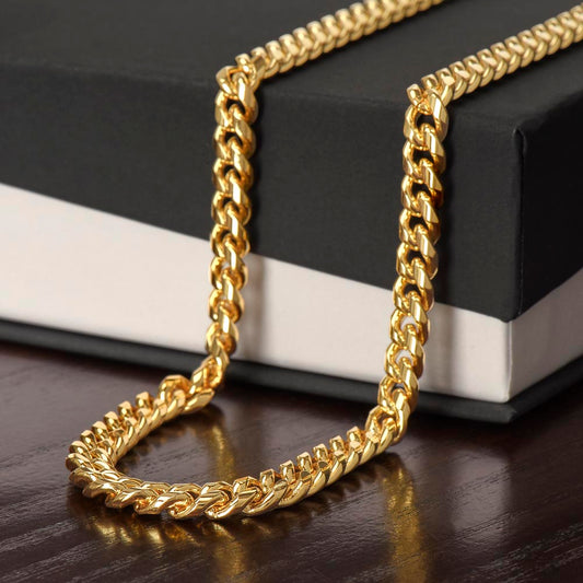 Cuban Link Chain for Him – Bold Gift for Men Stainless Steel or 14K Gold Birthday, Anniversary, or Just Because