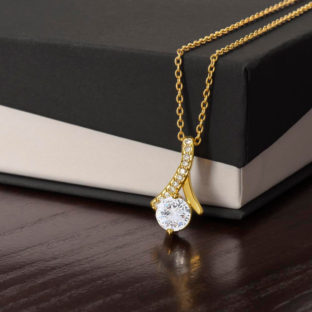 Elegant Ribbon Pendant Necklace Gift for her Birthday, Anniversary, or Just Because