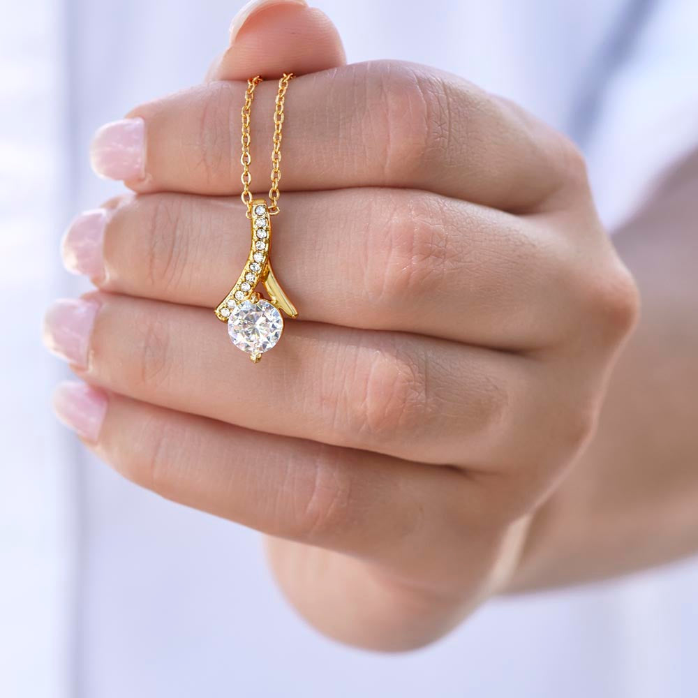 Elegant Ribbon Pendant Necklace Gift for her Birthday, Anniversary, or Just Because